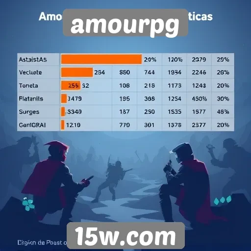 Estatísticas de usuários ativos no site de amourpg